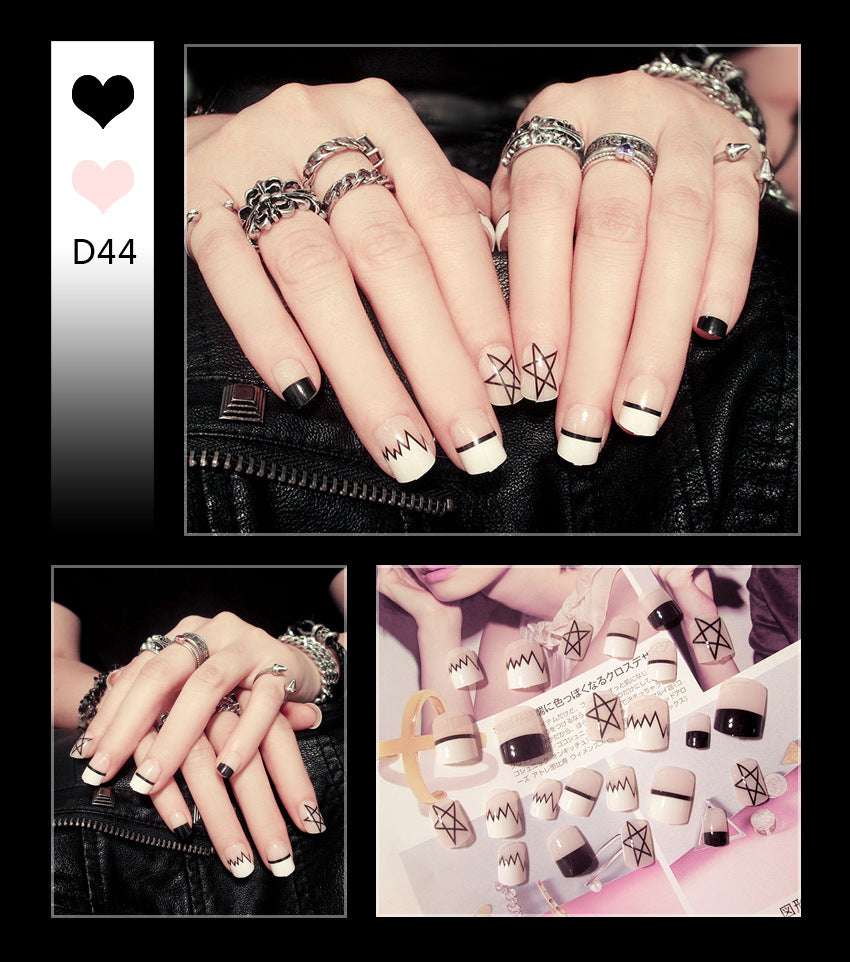 Fashion  nail Tina Finished Nail Beauty Nail Patch 24 Pieces Fake Finger Finished Nail Cute Patch Finished Product Collection