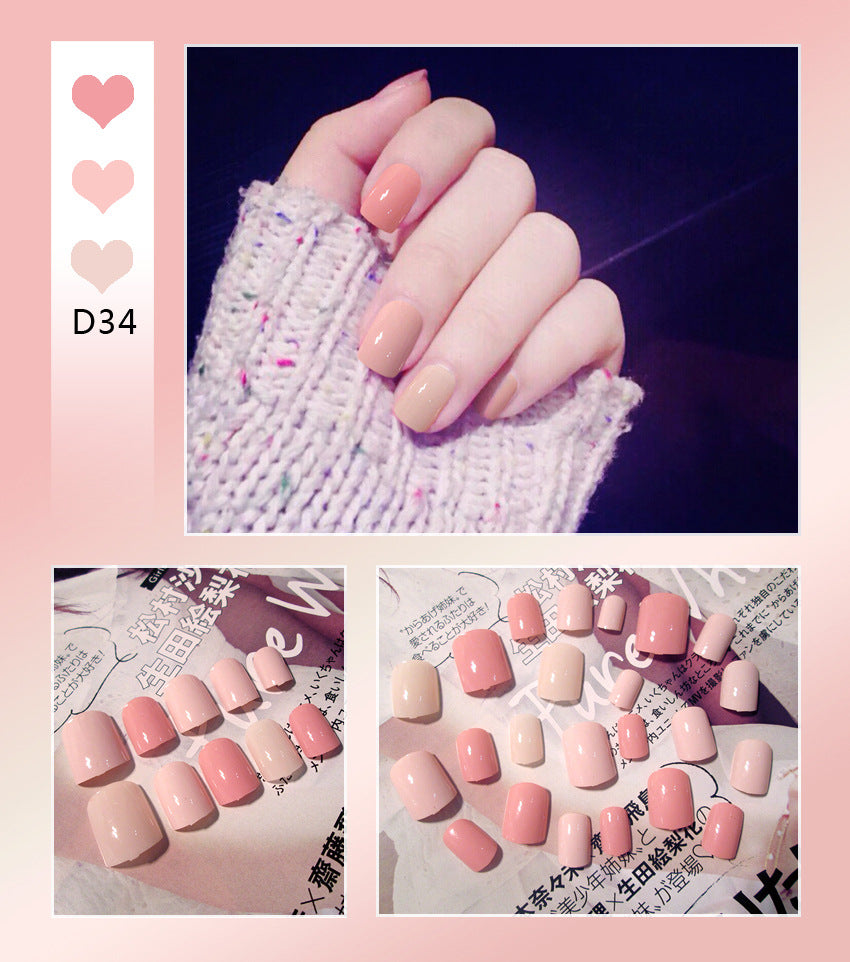 Fashion  nail Tina Finished Nail Beauty Nail Patch 24 Pieces Fake Finger Finished Nail Cute Patch Finished Product Collection