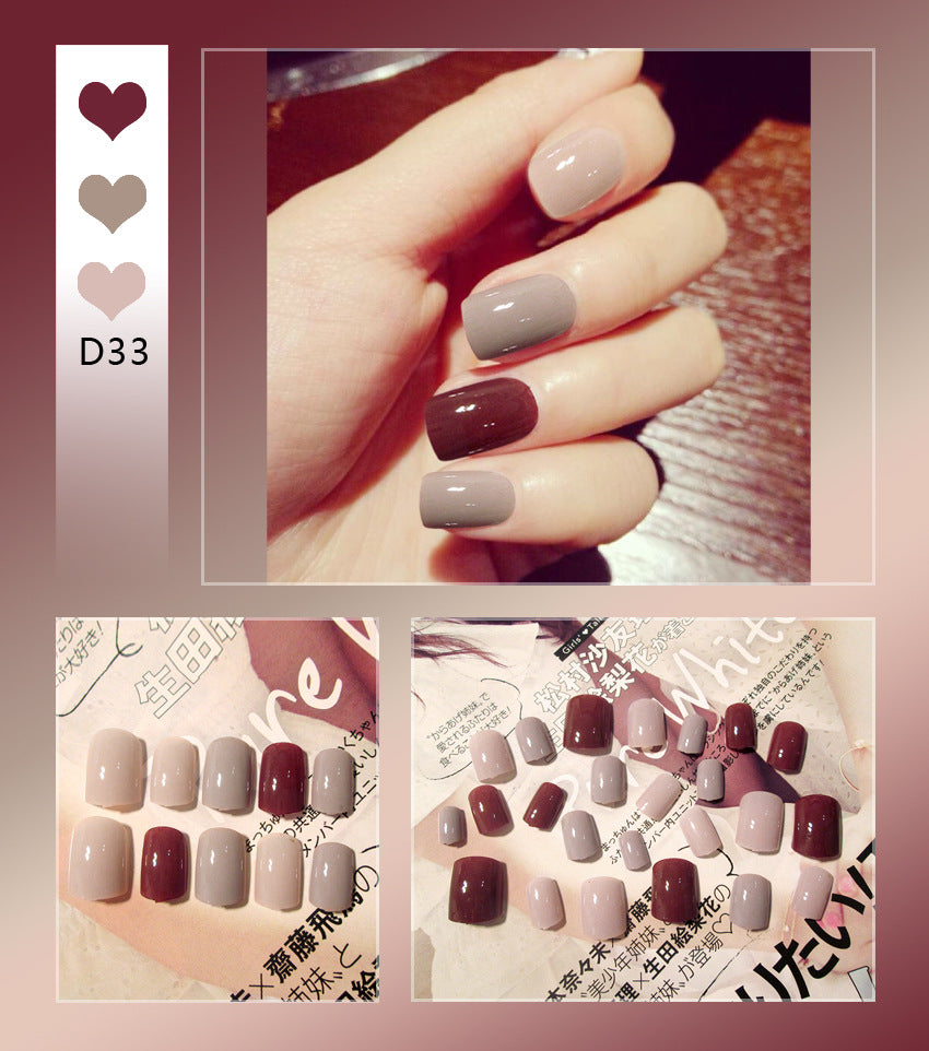 Fashion  nail Tina Finished Nail Beauty Nail Patch 24 Pieces Fake Finger Finished Nail Cute Patch Finished Product Collection