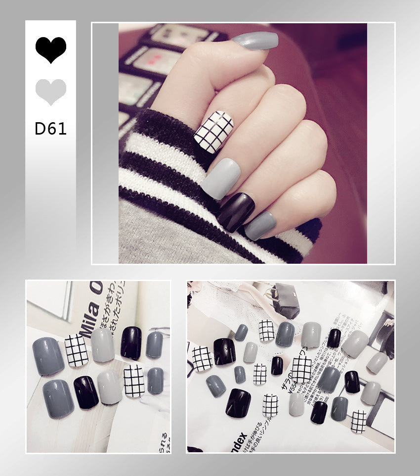 Fashion  nail Tina Finished Nail Beauty Nail Patch 24 Pieces Fake Finger Finished Nail Cute Patch Finished Product Collection