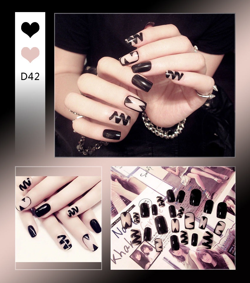 Fashion  nail Tina Finished Nail Beauty Nail Patch 24 Pieces Fake Finger Finished Nail Cute Patch Finished Product Collection