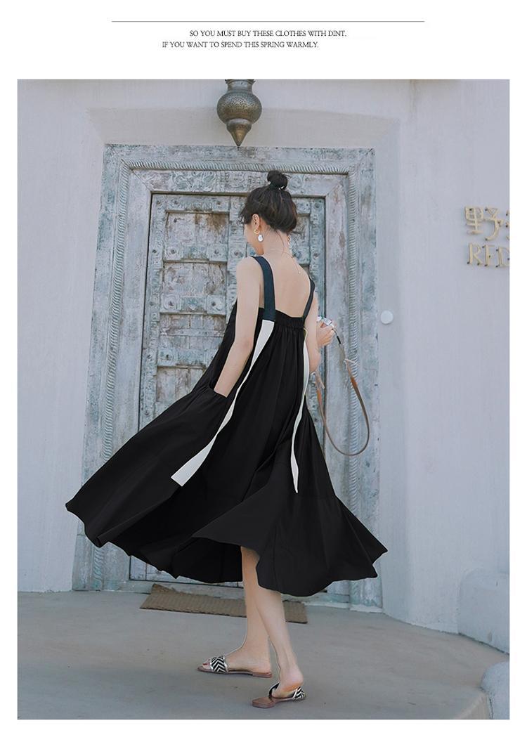 Fashion women's wear Real Shot Design Sense Niche Avocado Green Sling Dress Women's Summer Covering Belly Thin Sanya Vacation Style Dress