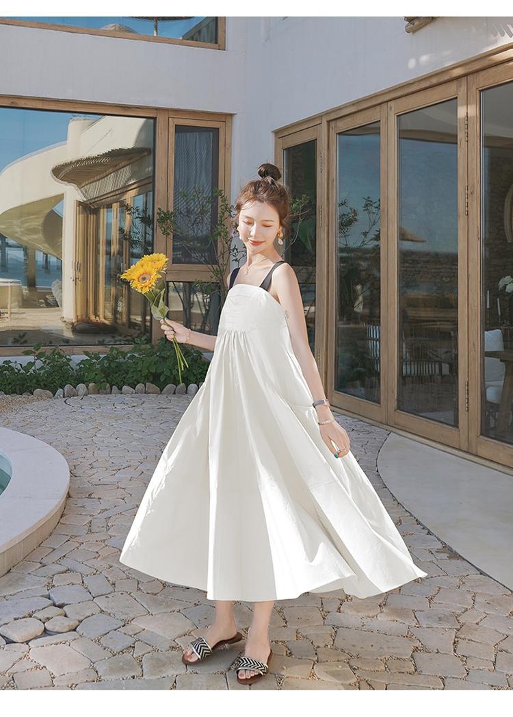 Fashion women's wear Real Shot Design Sense Niche Avocado Green Sling Dress Women's Summer Covering Belly Thin Sanya Vacation Style Dress