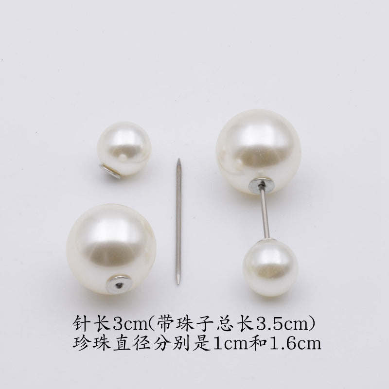 配饰胸针防走光珍珠胸针 女一字高档胸花别针蝴蝶插针丝巾扣 裙口收腰神器