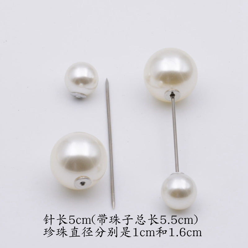 配饰胸针防走光珍珠胸针 女一字高档胸花别针蝴蝶插针丝巾扣 裙口收腰神器