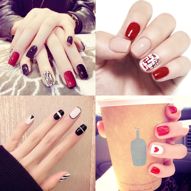 Fashion  nail Tina Finished Nail Beauty Nail Patch 24 Pieces Fake Finger Finished Nail Cute Patch Finished Product Collection