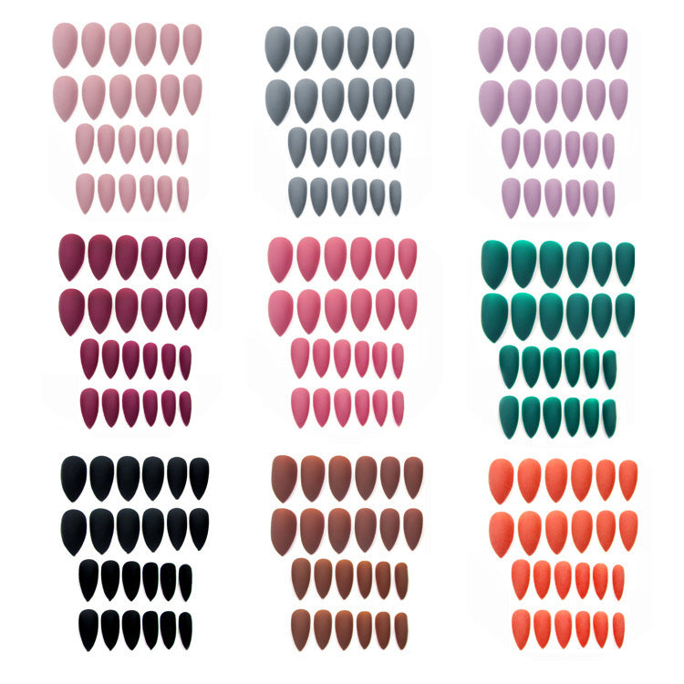 Fashion  nail Internet Celebrity Fake Nail Patch Wear Armor Finished Product Nail Tip Nail Stickers Disassembly Nail Patch Nail Stickers Solid Color Finger