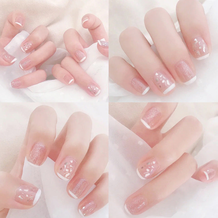 Fashion  nail Short Temperamental French Simplicity Wear Nail Finished Patch Fake Nails Nail Patch Nail Tip S100