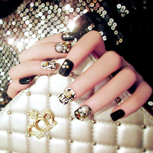 Fashion  nail Nail Tips Finished Nail Beauty Fake Nails Nail Patch Finished Nail Stickers Fake Nails D4