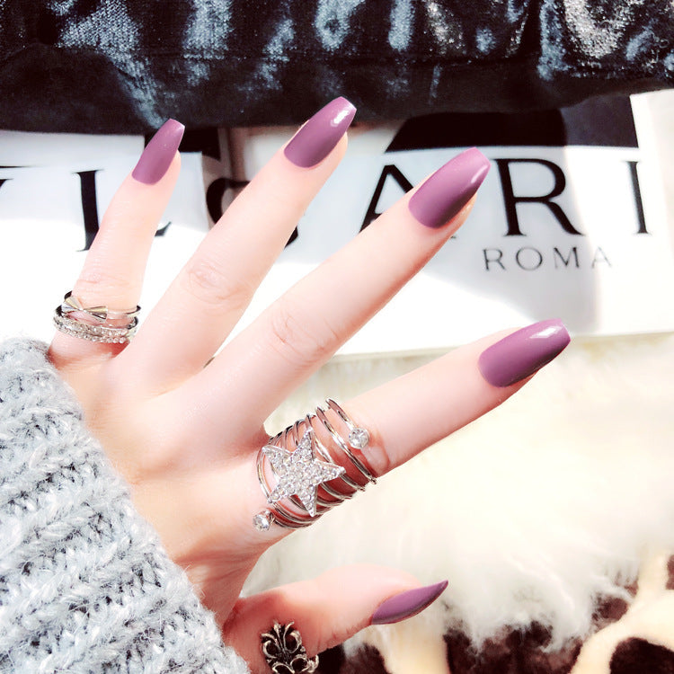 Fashion  nail Internet Celebrity Fake Nail Patch Wear Armor Finished Product Nail Tip Nail Stickers Disassembly Nail Patch Nail Stickers Ballet Armor