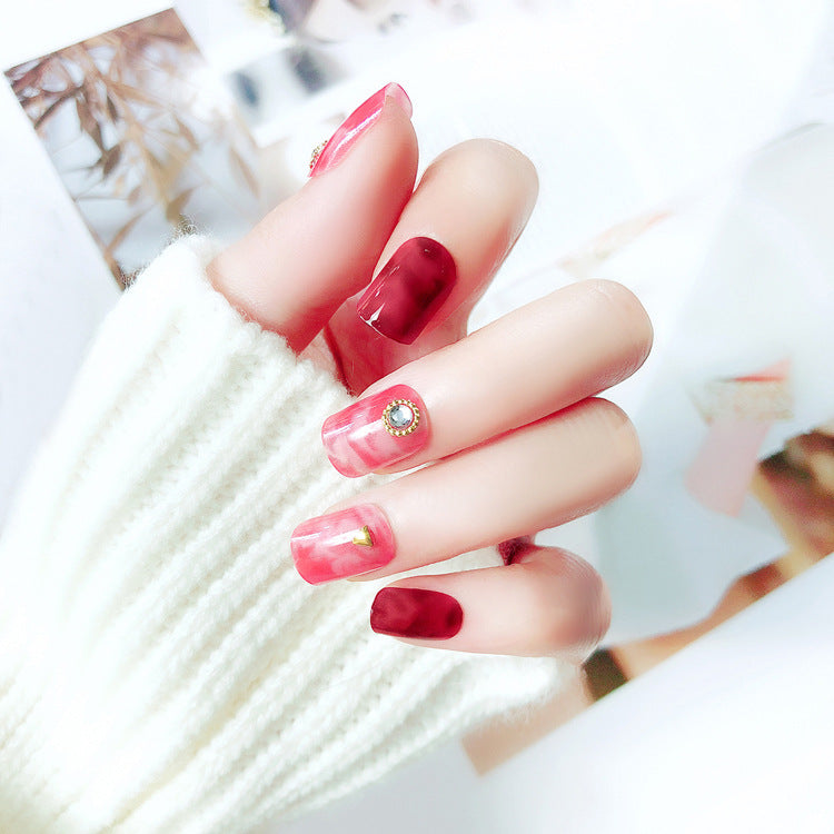 Fashion  nail Tina Wear Fake Nails Manicure Bridal Patch 24 Pieces Fake Nails Waterproof Nail Shaped Piece Collection