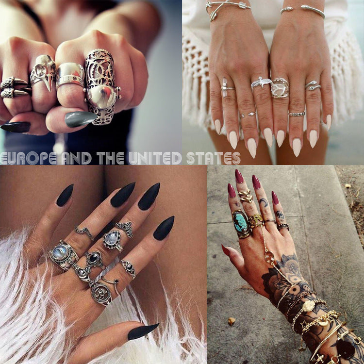 Fashion  nail Internet Celebrity Fake Nail Patch Wear Armor Finished Product Nail Tip Nail Stickers Disassembly Nail Patch Nail Stickers Solid Color Finger