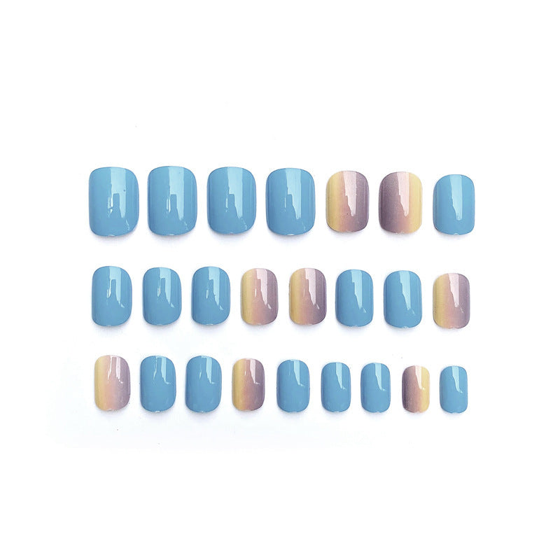 Fashion  nail Manicure Temperament Gradient Simple and Short Wear Nail Finished Patch Fake Nails Nail Patch Nail Tip S99