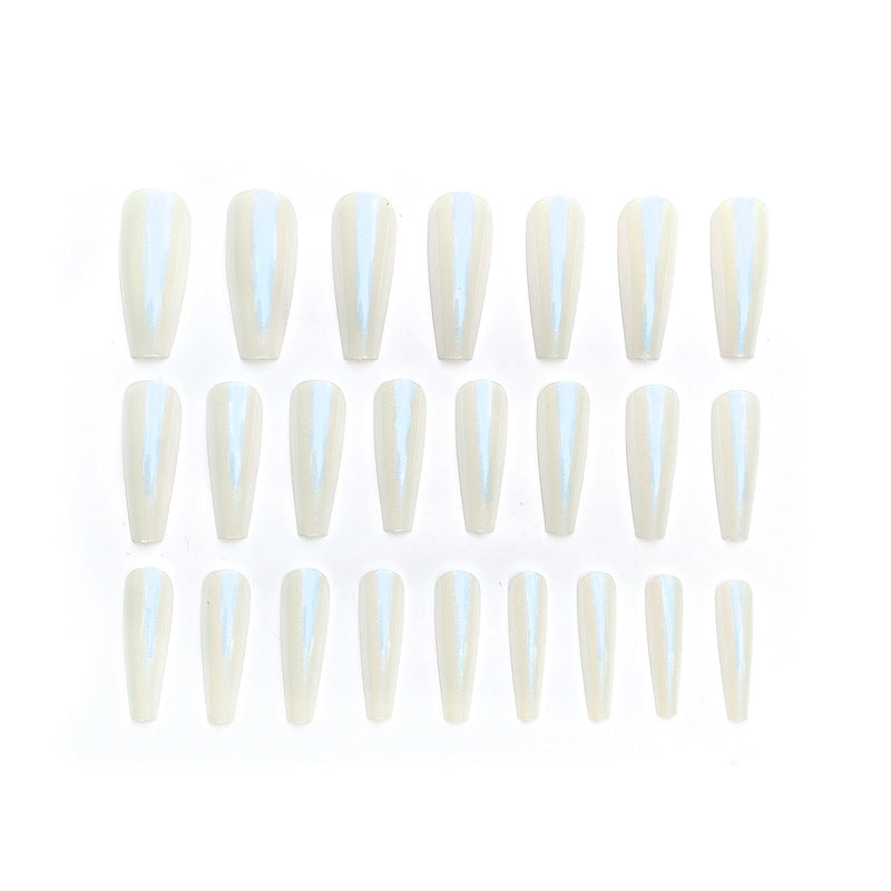 Fashion  nail Tina Manicure Long European and American Ballet Nail Wear Nail Finished Product Nail Stickers Fake Nails Nail Patch Aurora R3