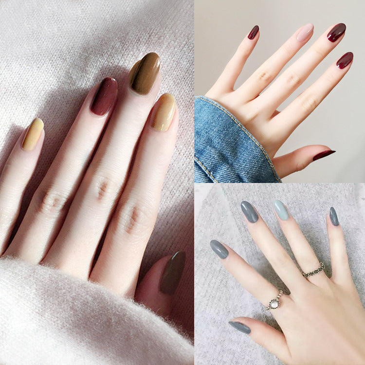 Fashion  nail Internet Celebrity Fake Nail Patch Wear Armor Finished Product Nail Tip Nail Stickers Disassembly Nail Patch Female Removable Nail Stickers T