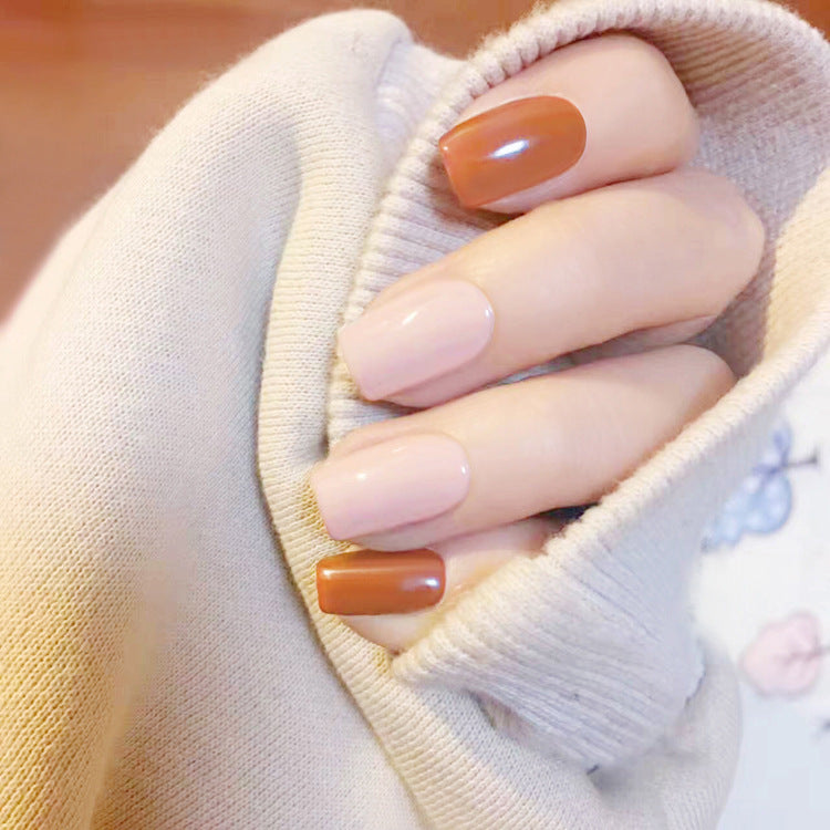 Fashion  nail Internet Celebrity Fake Nail Patch Wear Armor Finished Product Nail Tip Nail Stickers Disassembly Nail Patch Female Removable Nail Stickers T