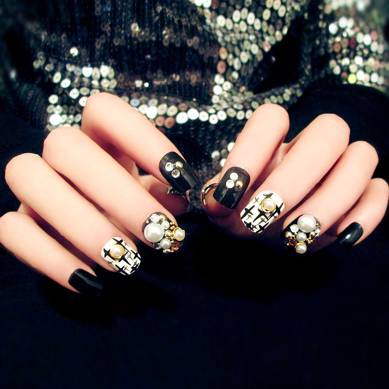 Fashion  nail Nail Tips Finished Nail Beauty Fake Nails Nail Patch Finished Nail Stickers Fake Nails D4