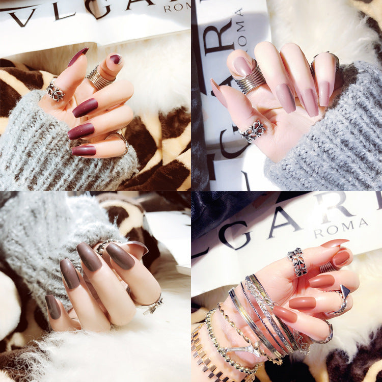 Fashion  nail Internet Celebrity Fake Nail Patch Wear Armor Finished Product Nail Tip Nail Stickers Disassembly Nail Patch Nail Stickers Ballet Armor