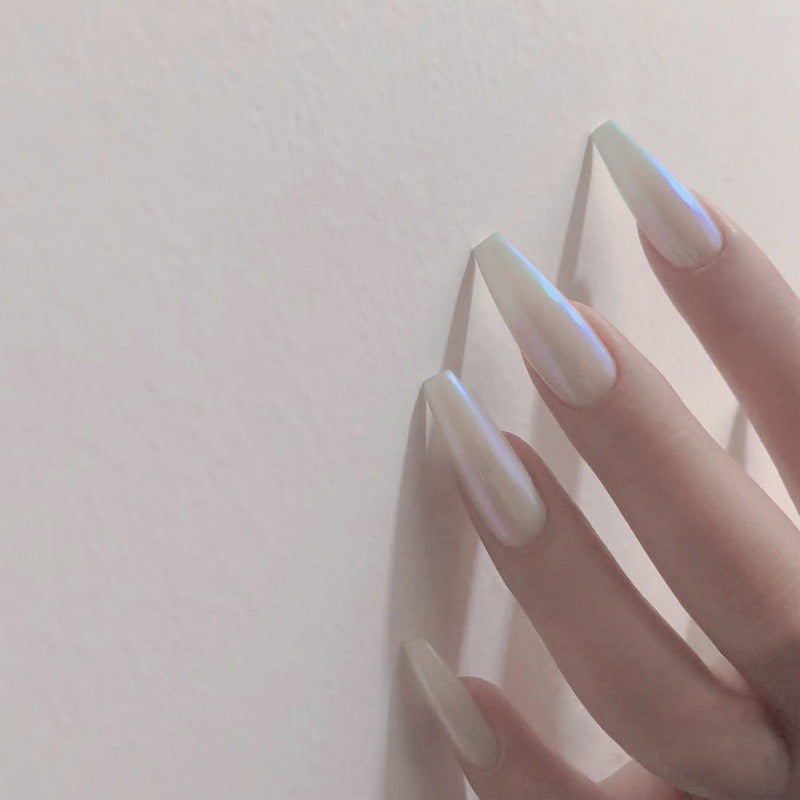 Fashion  nail Tina Manicure Long European and American Ballet Nail Wear Nail Finished Product Nail Stickers Fake Nails Nail Patch Aurora R3