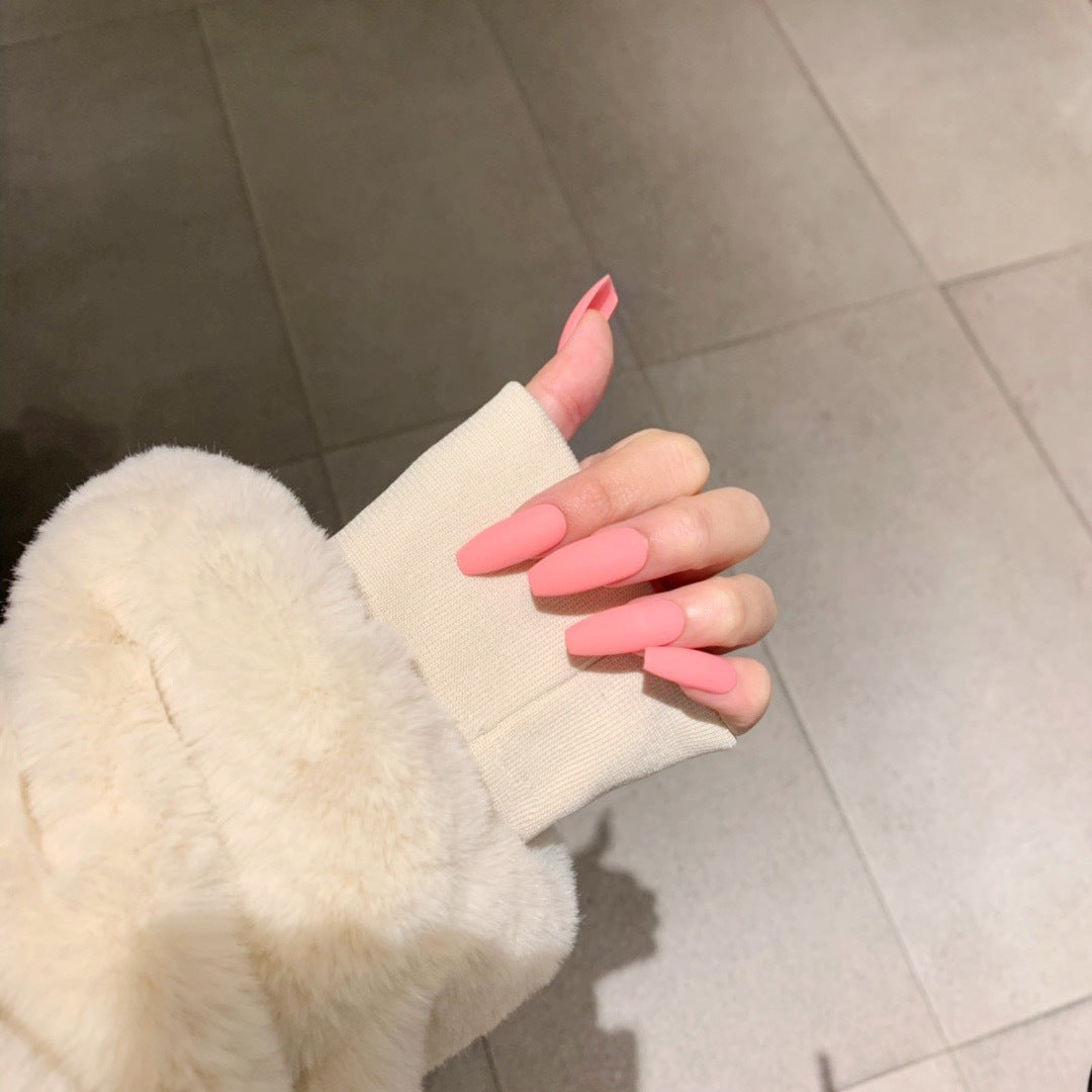 Fashion  nail Tina Manicure Long European and American Wear Manicure Scrub Ballet Fake Nail Tip Finished Product Nail Tip Manicure Implement Collection