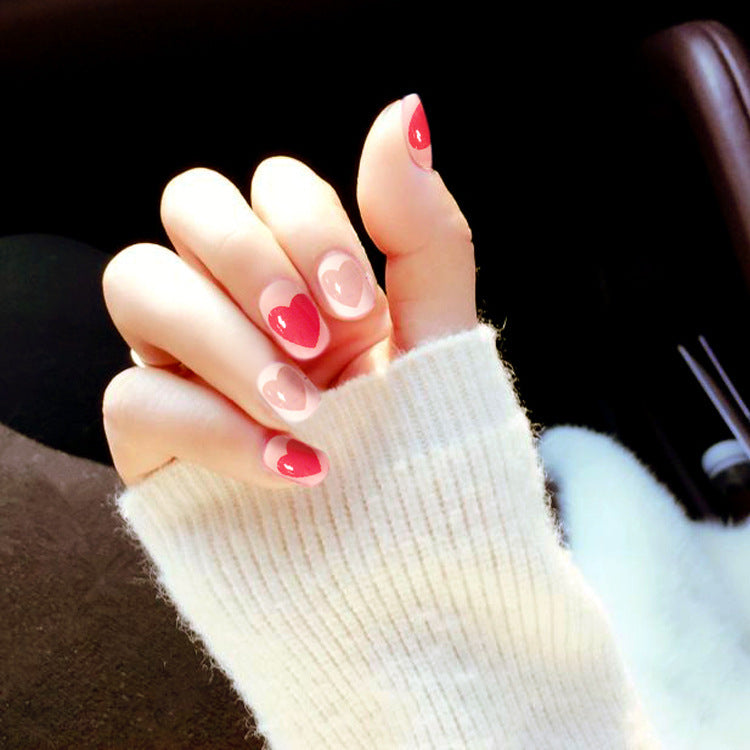 Fashion  nail Wear Finished Nail Beauty Popular Short Fake Nail Patch 24 Pieces Boxed Finished Patch in Stock Collection