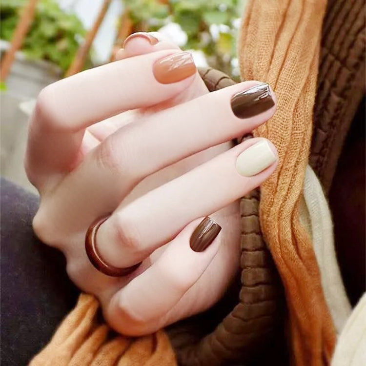 Fashion  nail Internet Celebrity Fake Nail Patch Wear Armor Finished Product Nail Tip Nail Stickers Disassembly Nail Patch Female Removable Nail Stickers T