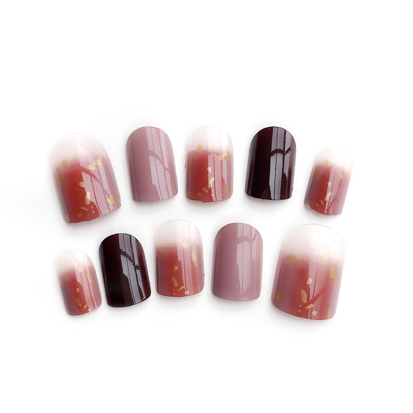 Fashion  nail Finished Nail Beauty Internet Celebrity Same Ins Wear Armor Rendering Fake Nails Sequins Nail Stickers S37