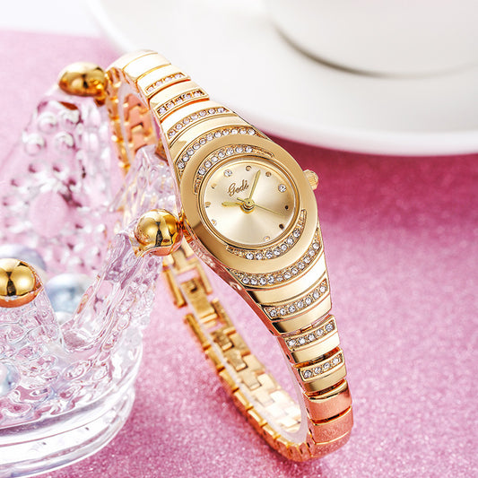 Fashion women's watchGedi Gedi Women's Bracelet Watch Middle and Ancient Niche High Sense Diamond Quartz Watch Women's Good-looking Waterproof Watch