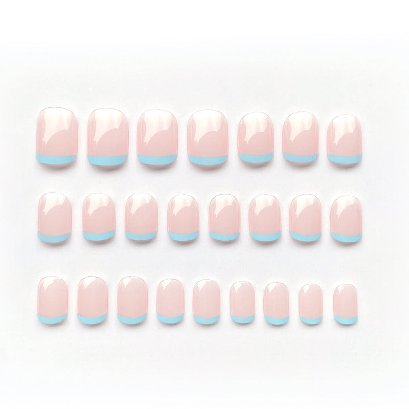 Fashion  nail 2020 New 3D Nail Sticker Nail Sticker Finished Detachable French Fake Nail Tip Wear Nail Stickers S116