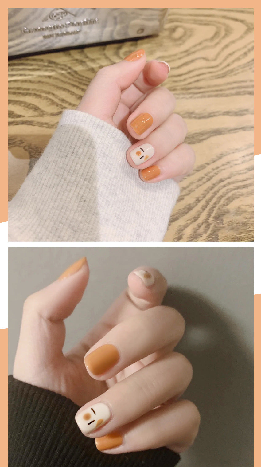 Fashion  nail 2020 New Nail Stickers Nail Tip Finished Wearable Nail Tips Nail Tip Removable Fake Nail Patch S120