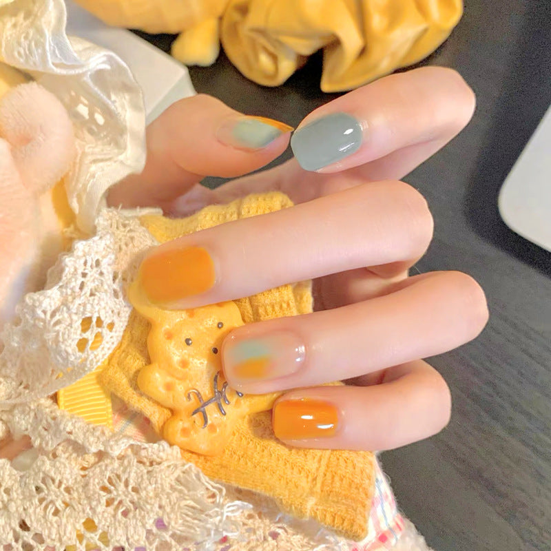 Fashion  nail New Fake Nails Nail Stickers Fake Nail Wearable Nail Beauty Nail Patch 24 Pieces Boxed S115