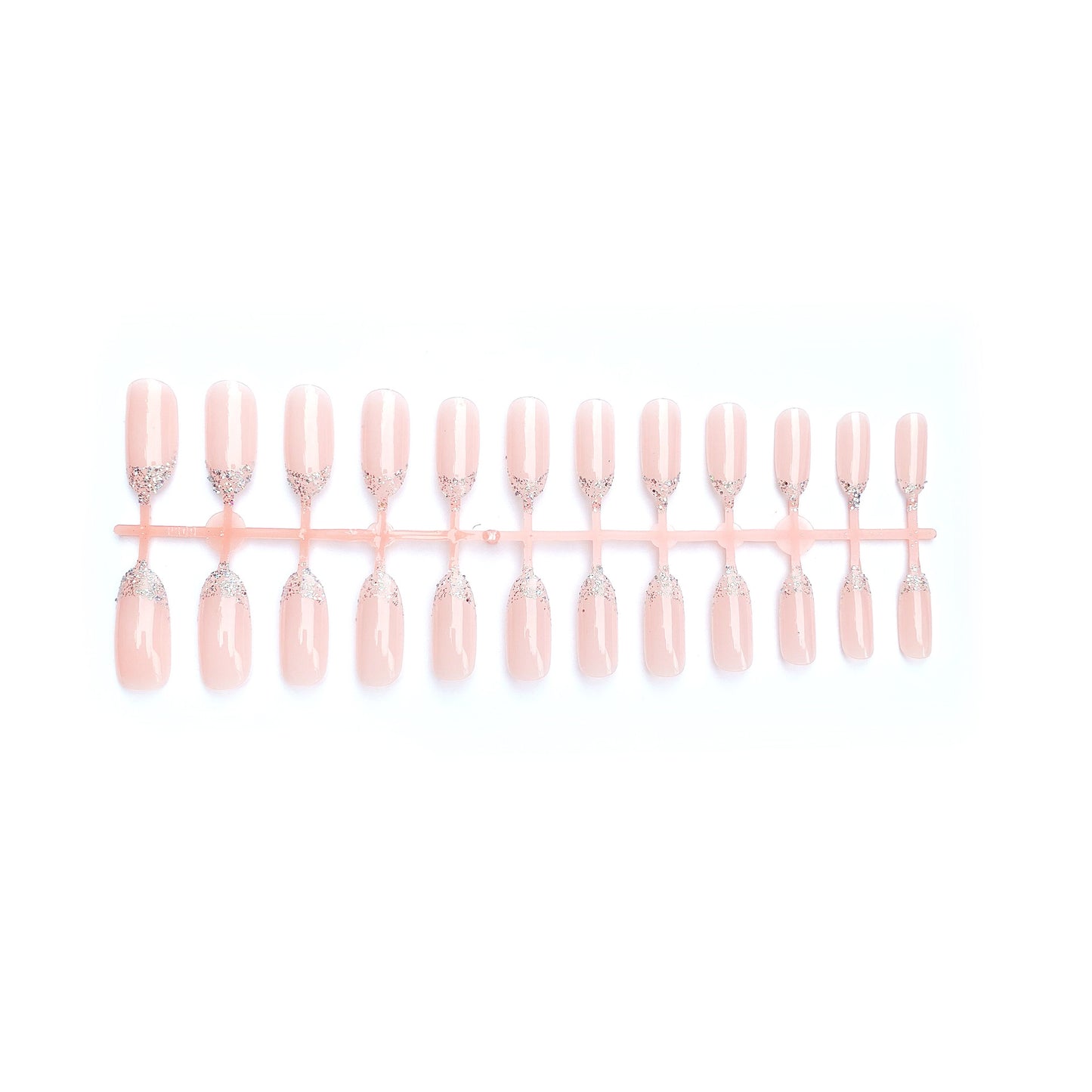 Fashion  nail 2020 New Long European and American Nail Sticker Nail Sticker Finished Product Unloading Glittering Powder Fake Nail Tip Wear Manicure S117