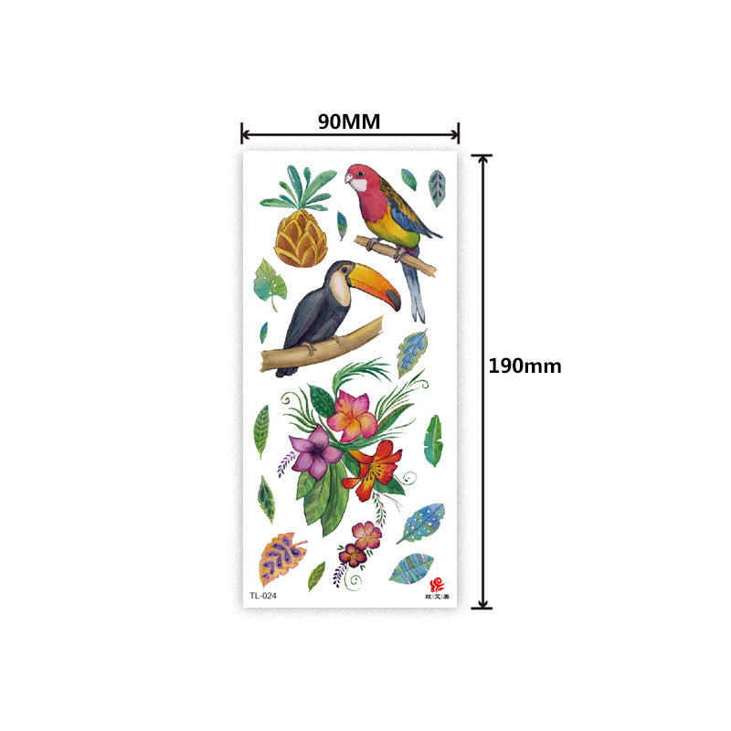 Free shipping Tattoo In Stock Factory Wholesale Tattoo Sticker Flower Animal Tattoo Sticker Waterproof Colorful Plant Animal Tattoo Sticker Tattoo