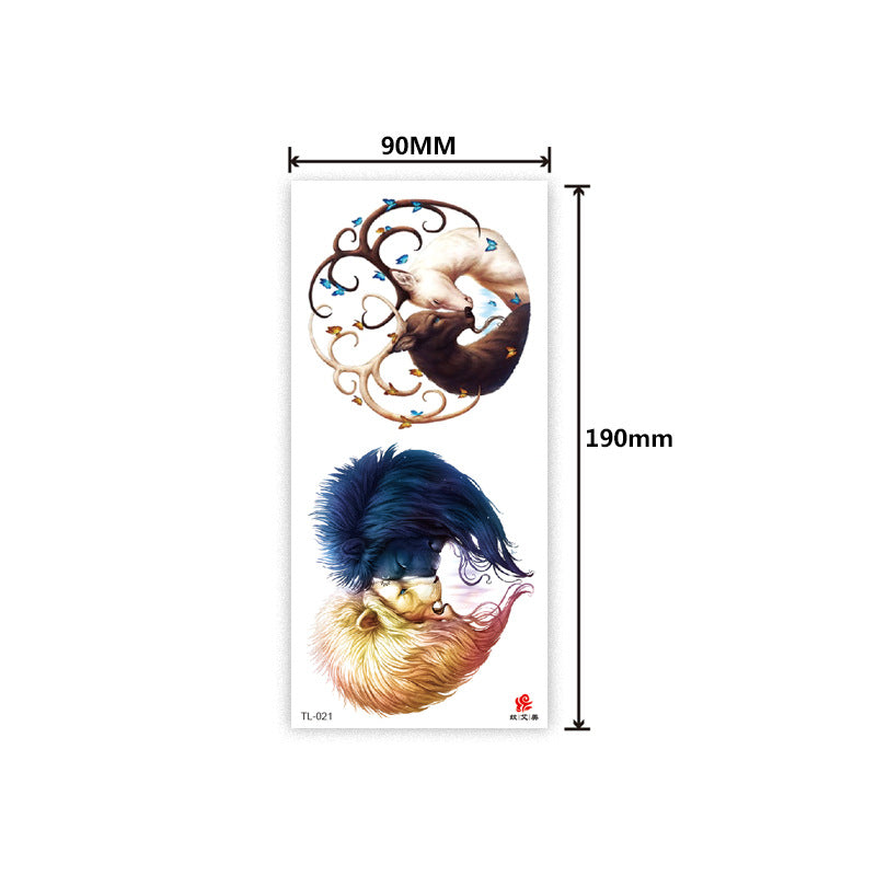 Free shipping Tattoo In Stock Factory Wholesale Tattoo Sticker Flower Animal Tattoo Sticker Waterproof Colorful Plant Animal Tattoo Sticker Tattoo