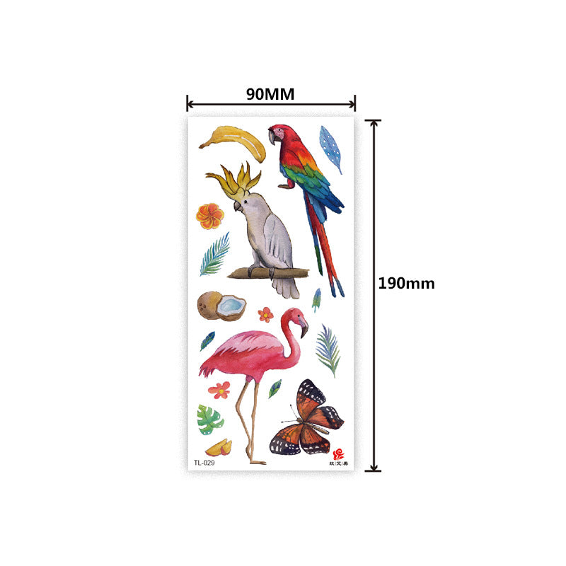 Free shipping Tattoo In Stock Factory Wholesale Tattoo Sticker Flower Animal Tattoo Sticker Waterproof Colorful Plant Animal Tattoo Sticker Tattoo