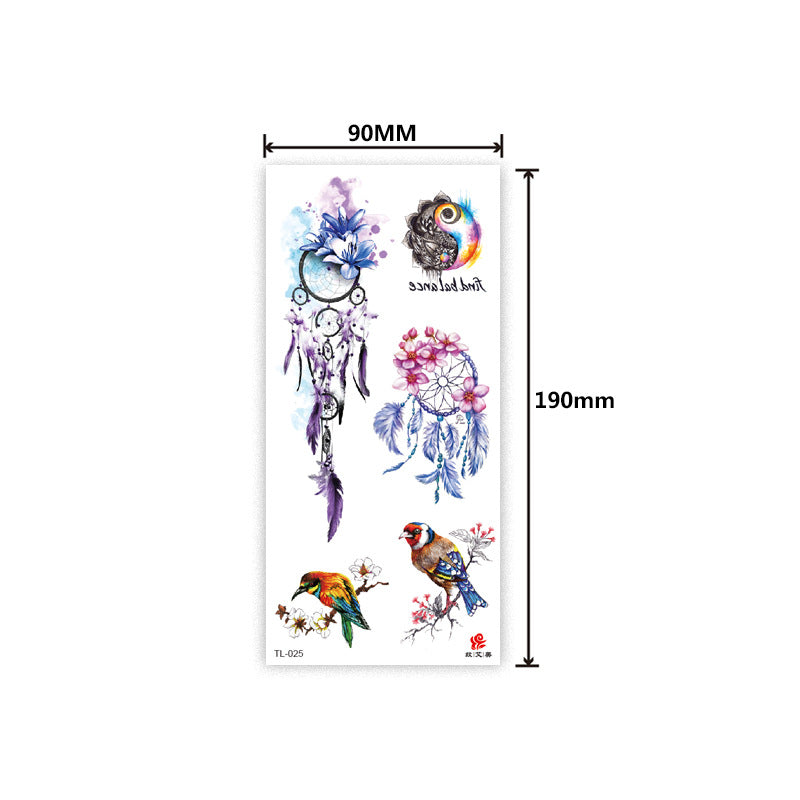 Free shipping Tattoo In Stock Factory Wholesale Tattoo Sticker Flower Animal Tattoo Sticker Waterproof Colorful Plant Animal Tattoo Sticker Tattoo