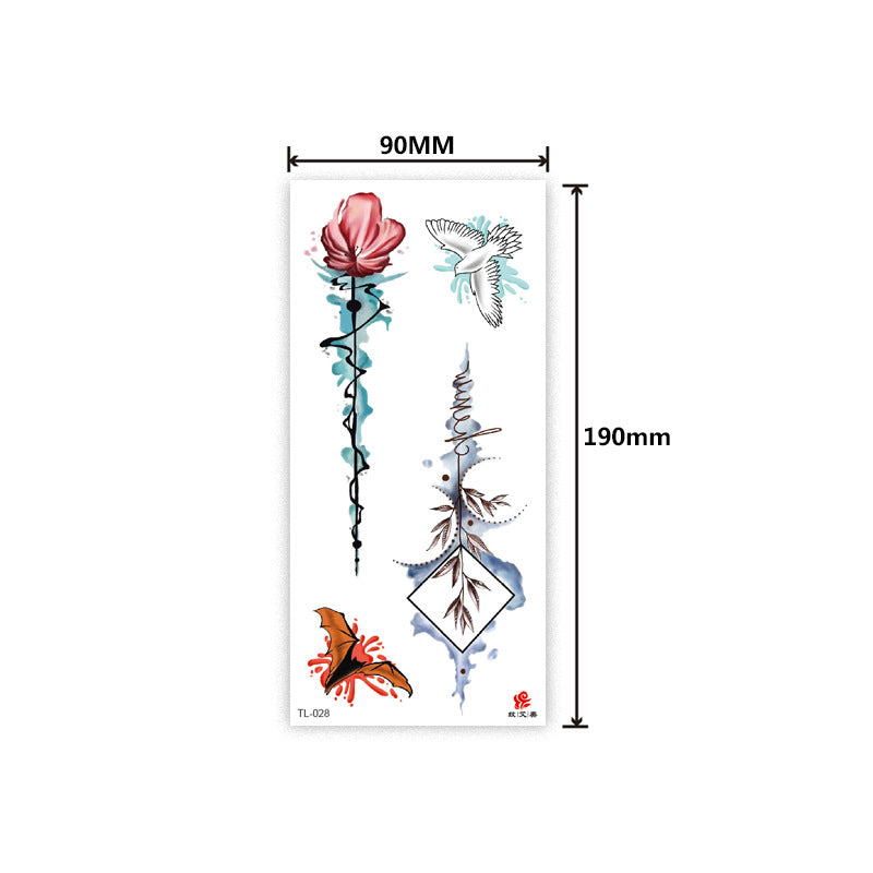 Free shipping Tattoo In Stock Factory Wholesale Tattoo Sticker Flower Animal Tattoo Sticker Waterproof Colorful Plant Animal Tattoo Sticker Tattoo
