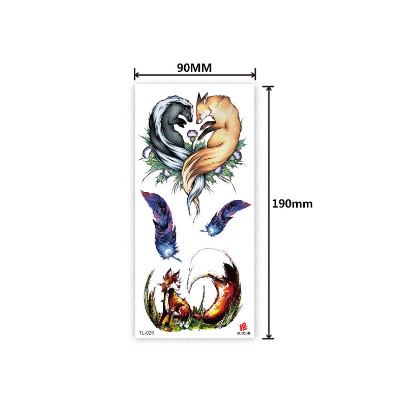 Free shipping Tattoo In Stock Factory Wholesale Tattoo Sticker Flower Animal Tattoo Sticker Waterproof Colorful Plant Animal Tattoo Sticker Tattoo