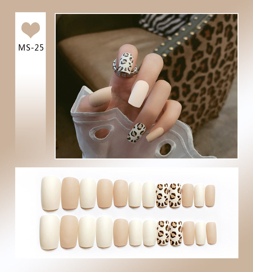 Fashion  nail Internet Celebrity Fake Nail Patch Wear Armor Finished Product Nail Tip Nail Stickers Disassembly Nail Patch Nail Stickers Matte