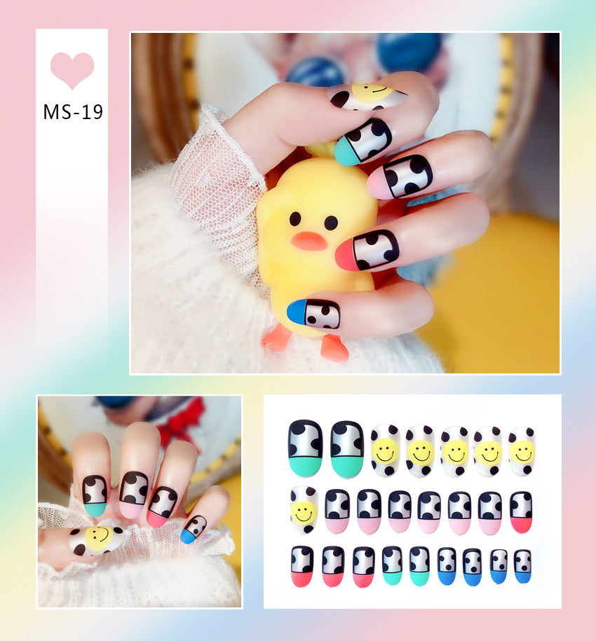 Fashion  nail Internet Celebrity Fake Nail Patch Wear Armor Finished Product Nail Tip Nail Stickers Disassembly Nail Patch Nail Stickers Matte