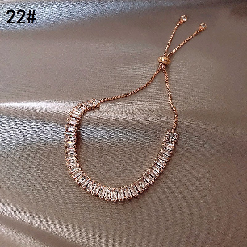 钛钢手链几何方块圆牌手镯ins简约手链潮女气质百搭手饰品高级感