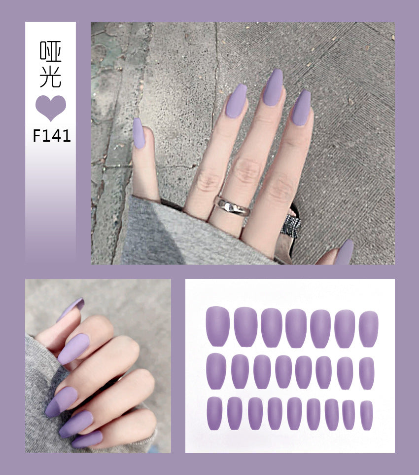 Fashion  nail Tina Manicure Long European and American Wear Manicure Scrub Ballet Fake Nail Tip Finished Product Nail Tip Manicure Implement Collection