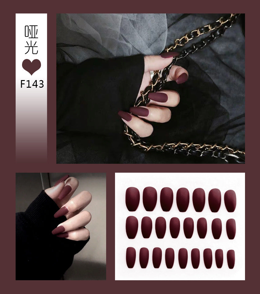 Fashion  nail Tina Manicure Long European and American Wear Manicure Scrub Ballet Fake Nail Tip Finished Product Nail Tip Manicure Implement Collection