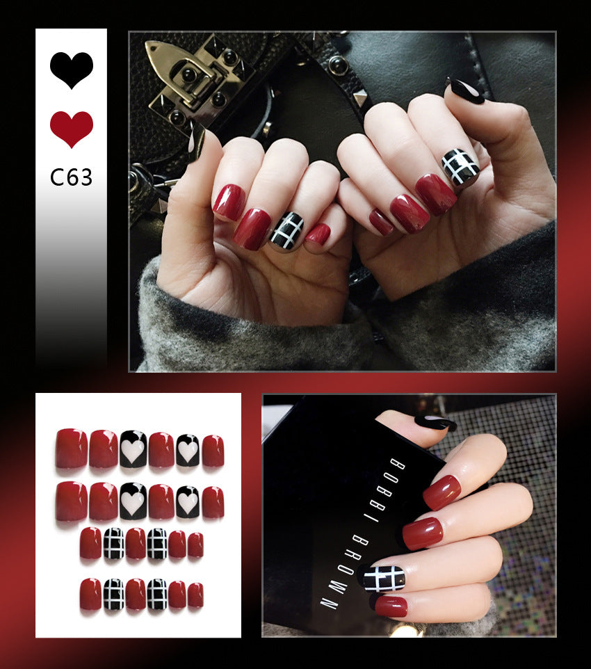 Fashion  nail Internet Celebrity Fake Nail Patch Wear Armor Finished Product Nail Tip Nail Stickers Disassembly Nail Patch Female Removable Nail Stickers