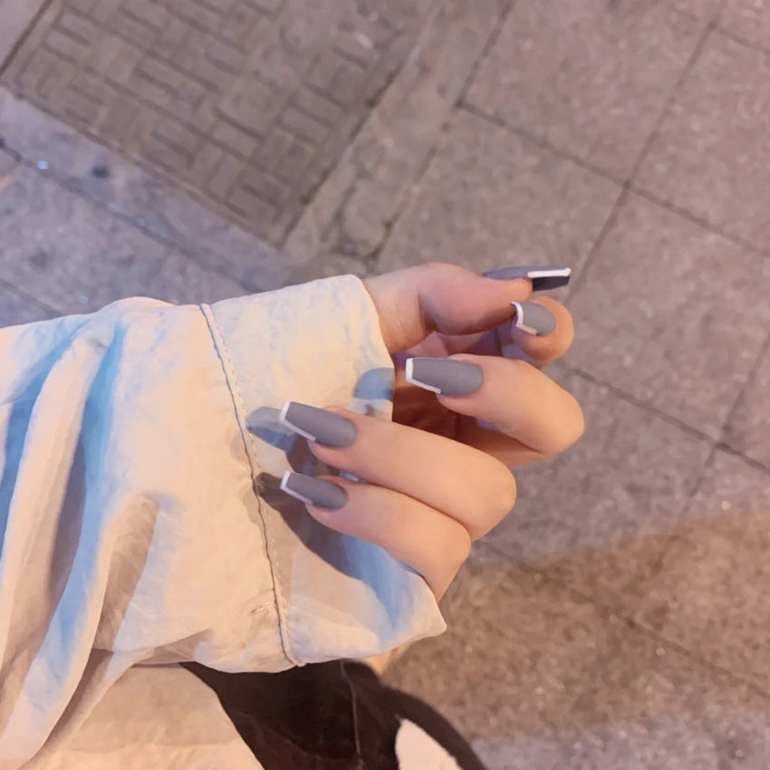 Fashion  nail Lisa Same European and American Nail Fake Nail Patch Fake Nail Tip Detachable Wearable Finished Nail Beauty Nail MS-33
