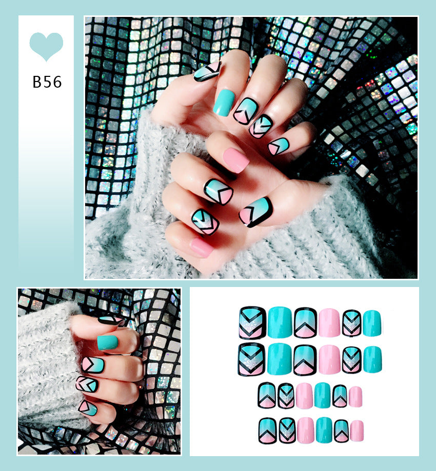 Fashion  nail Internet Celebrity Fake Nail Patch Wear Armor Finished Product Nail Tip Nail Stickers Disassembly Nail Patch Female Removable Nail Stickers