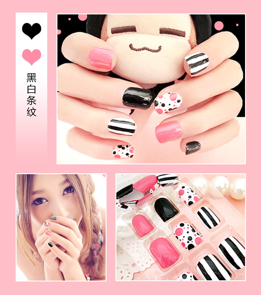 Fashion  nail Tina Finished Nail Beauty Nail Patch 24 Pieces Fake Finger Finished Nail Cute Patch Finished Product Collection