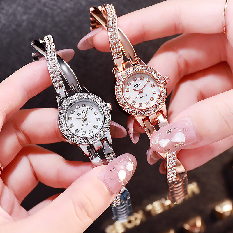 Fashion women's watch2023 New DZG Women's Watch Diamond Small Dial Spiral Watch Crown Stone British Watch Casual Simple Temperament Watch