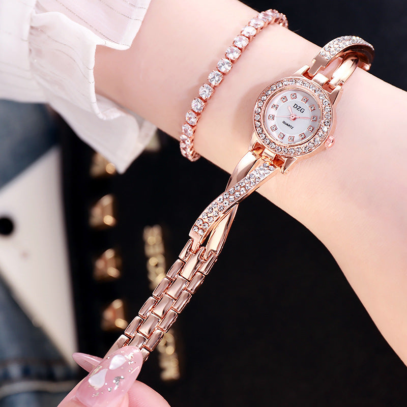 Fashion women's watch2023 New DZG Women's Watch Diamond Small Dial Spiral Watch Crown Stone British Watch Casual Simple Temperament Watch