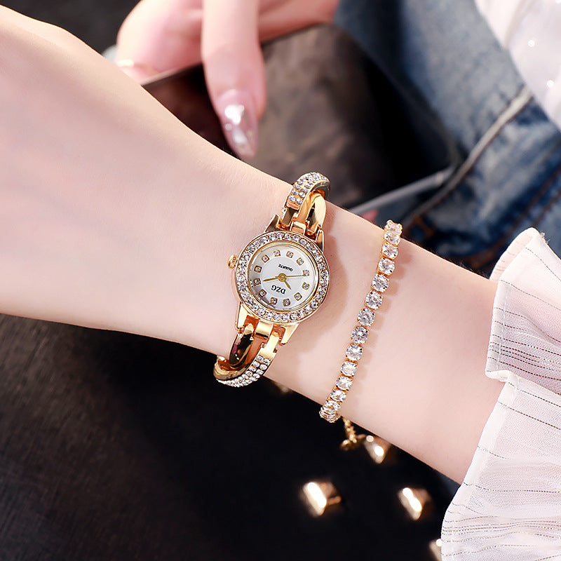 Fashion women's watch2023 New DZG Women's Watch Diamond Small Dial Spiral Watch Crown Stone British Watch Casual Simple Temperament Watch